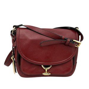Vince Camuto Maka Pebbled Leather Crossbody Bag in Cinnabar